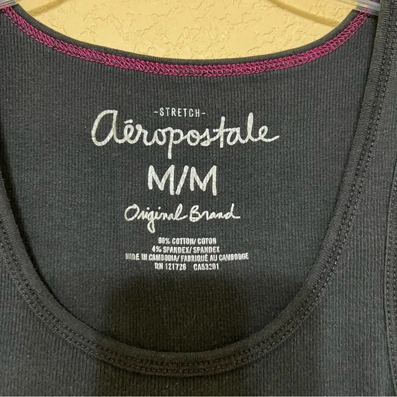 Aeropostale stretch tank top size Medium Black - Picture 5 of 9